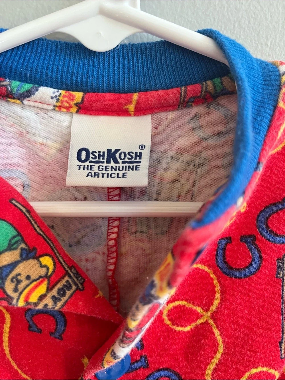 Vintage Osh Kosh One Piece Jumper Size 3-6 months Cowboy Bears USA Western
